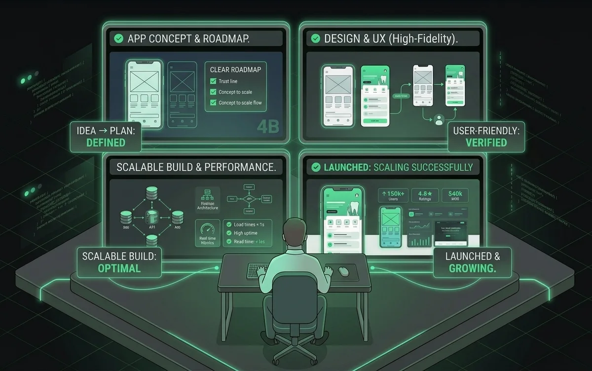 iOS and Android mobile app development by 4Byte Agency